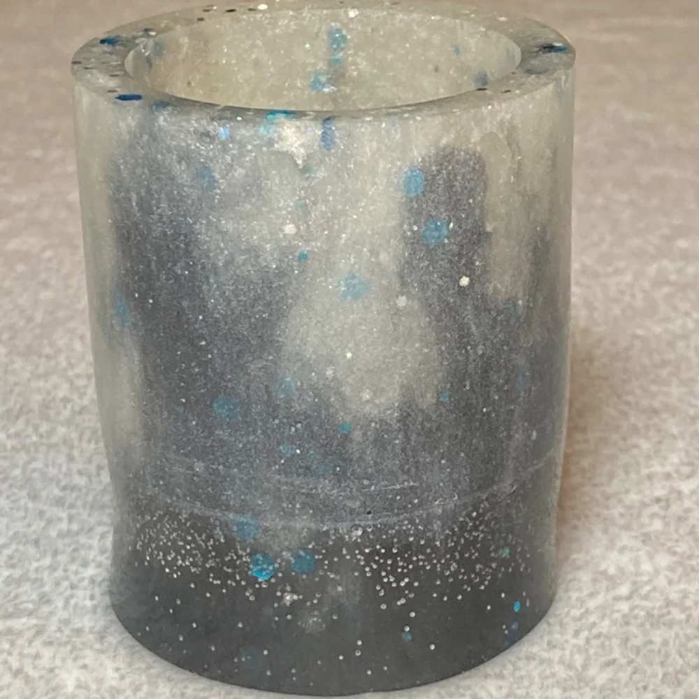 Small Resin Jar/ Pencil, Makeup Brush Holder